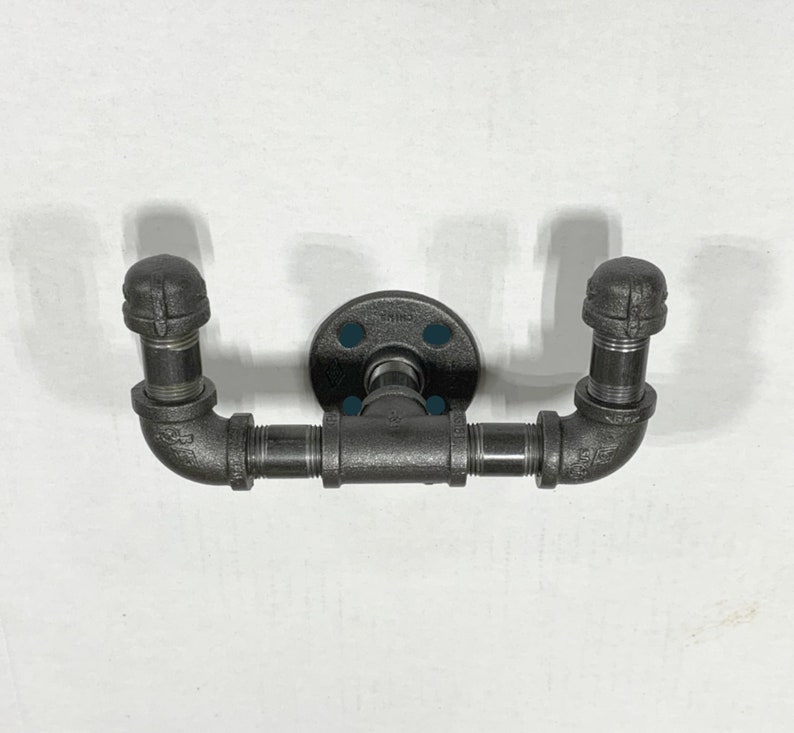Double Industrial coat rack or towel rack plumbing pipe robe Etsy