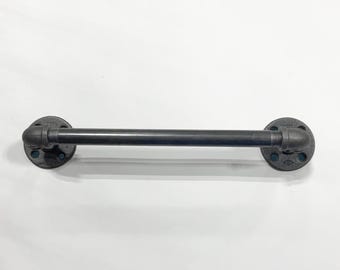 Industrial Pipe Towel Bar, Repurposed Plumbing, Rustic Farmhouse Decor