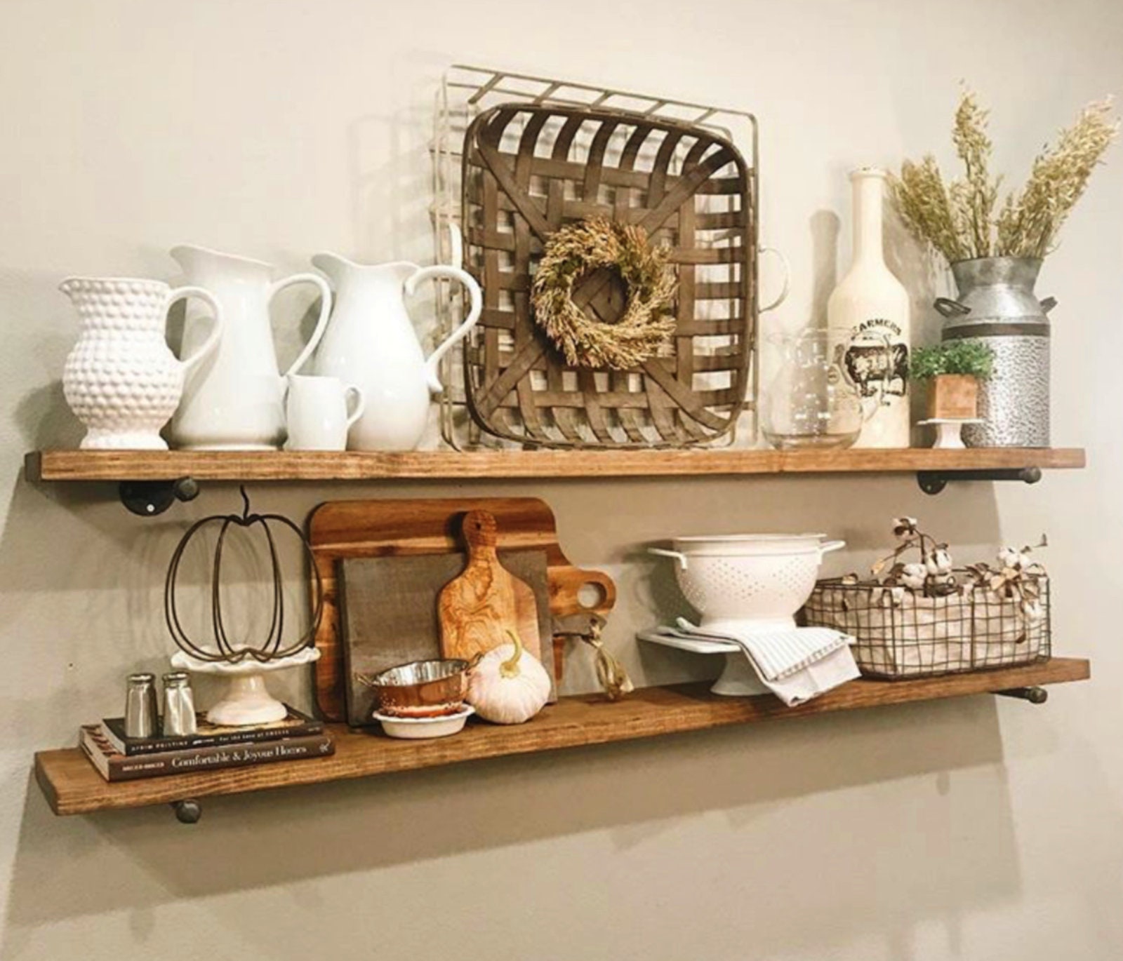 An Extra Long 7.25 Deep Floating Shelf Rustic Wood & Etsy