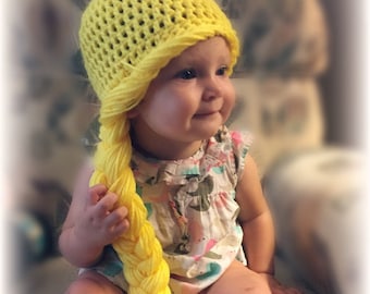 Rapunzel Inspired Crochet Princess Tangled Yarn Wig