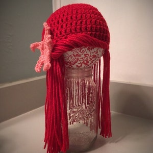 Ariel Inspired Crochet Princess Mermaid Yarn Wig