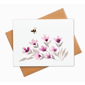 Biglietto di San Valentino ad acquerello, biglietto per appunti piegato vuoto, biglietto di San Valentino, biglietto per San Valentino ad acquerello, biglietto per appunti con fiori ad acquerello, biglietto Galentines