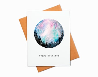 Solstice Cards | Set of 4, 6 or 8 | Solstice Notecards | Winter Solstice Card | Solstice Greeting Cards | Happy Yule Cards | Yuletide Cards