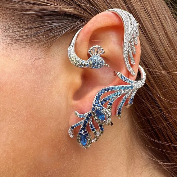 Peacock ear cuff discount