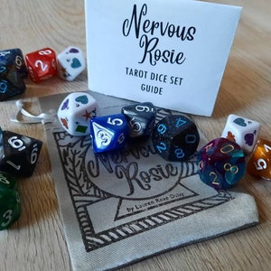 Nervous Rosie - Tarot Dice Set, Oracle Dice, Major Minor Arcana Throw