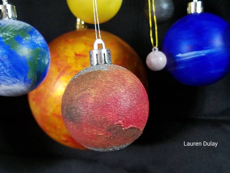 Solar System Ornament Set hand painted one of a Etsy
