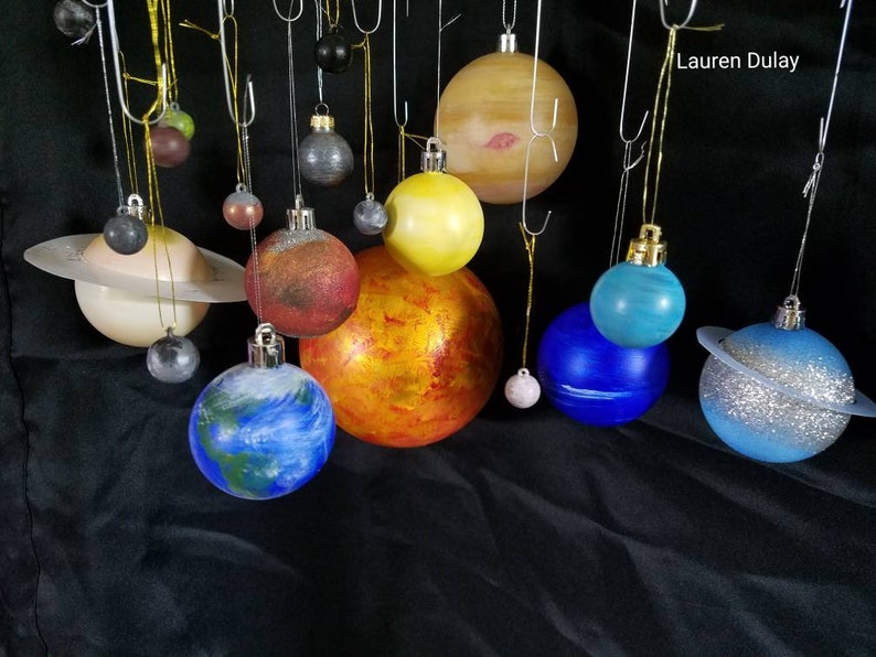 Solar System Ornament Set hand painted one of a Etsy
