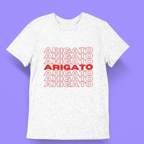 Arigato Japanese Short-Sleeve T-Shirt, Thank You Bags Unisex T-Shirt