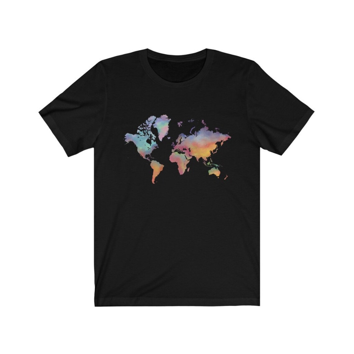World Map Shirt, Travel Tshirt, World Map Print Etsy
