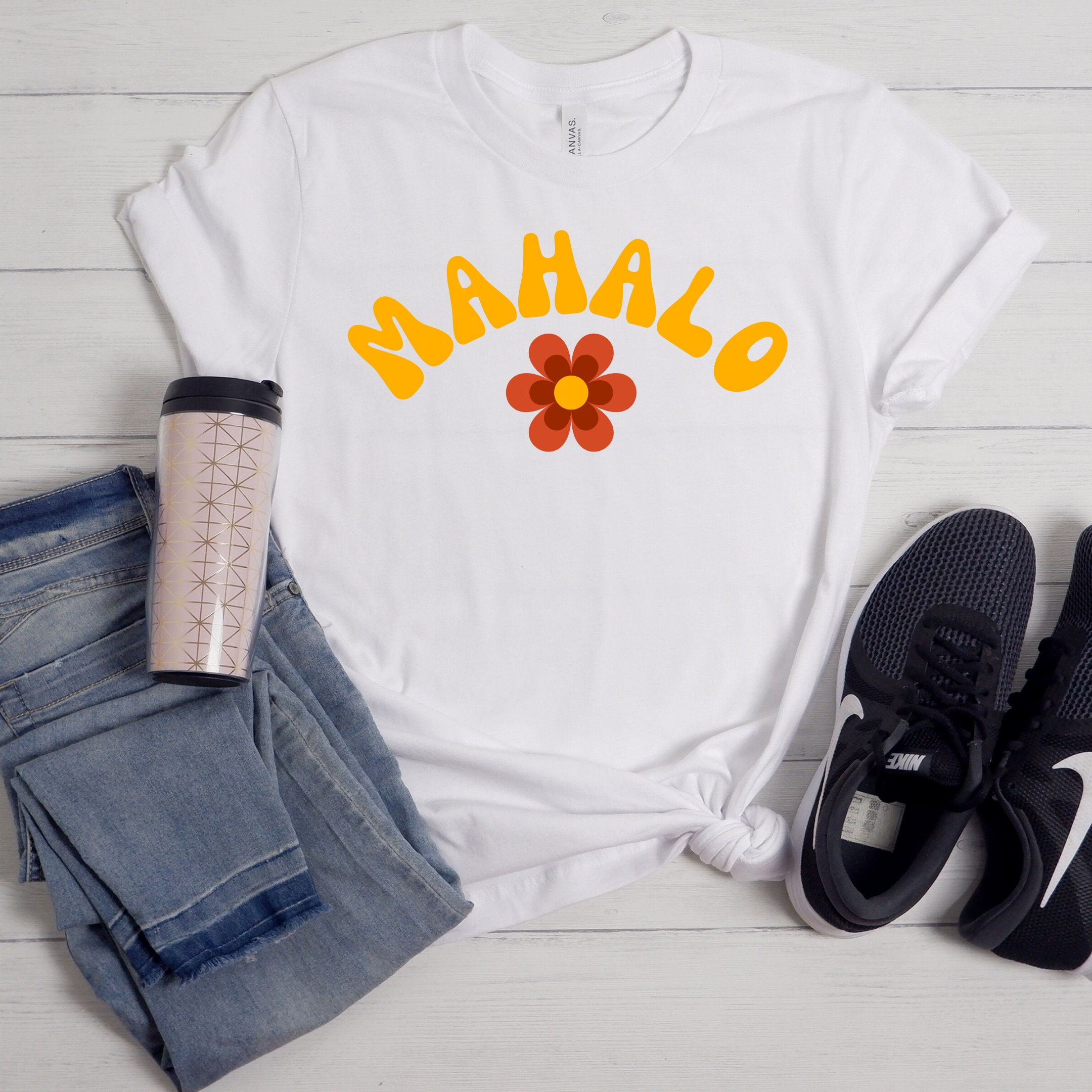 Buy Mahalo T shirt Mahalo Sign on a T shirt Hawaiian for Thank