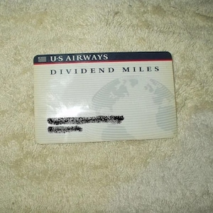 cartão de passageiro frequente vintage usair us airways dividendos milhas dos anos 90