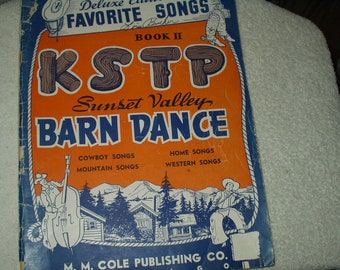 rare kstp sunset valley farm dance deluxe edition book II 2 cowboy,home,wetern & mountain songs 1946
