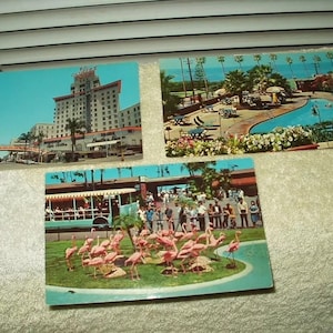 hotel el cortez não utilizado, zoológico de san diego, hotel la valencia, lajolla 3 cartões postais