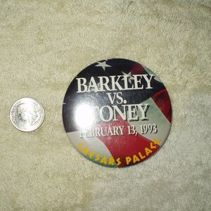 caesars palace las vegas boxing match barkley vs. toney 3&quot; pin february 13, 1993