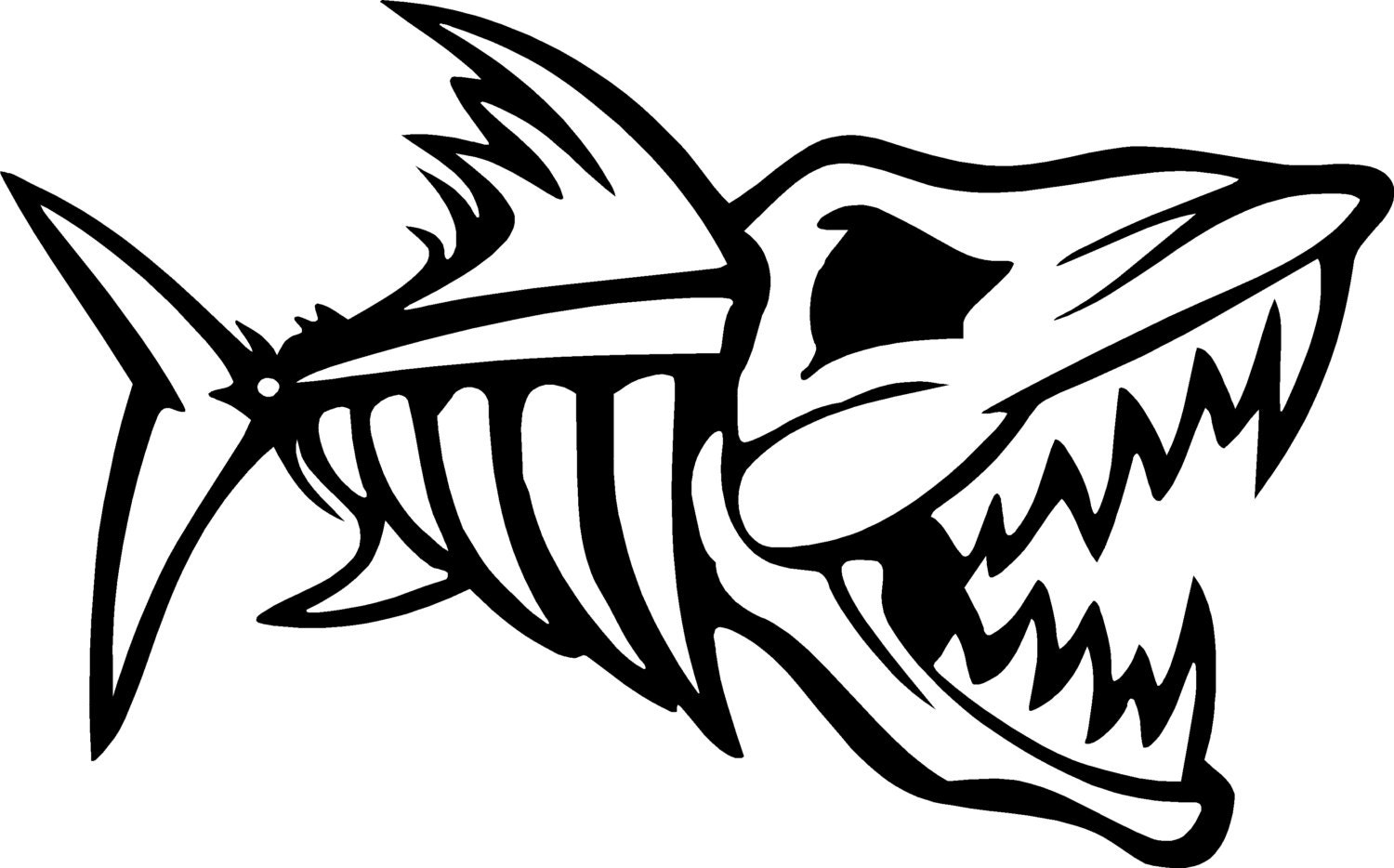 Download Nitro Fish Skeleton Fish Bones Skull Vinyl Decal Sticker Etsy