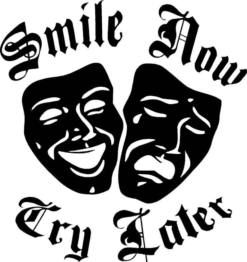 Smile now cry later vinyl decal sticker | Etsy