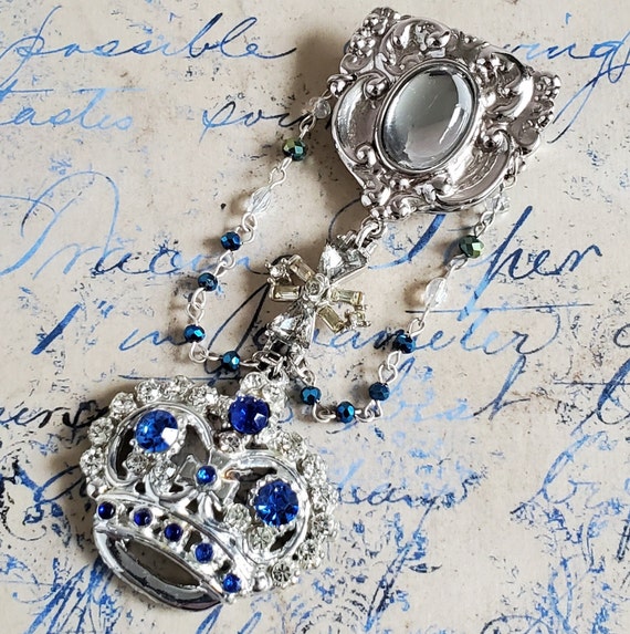 Crown Brooch Pin Designer Brooch Etsy