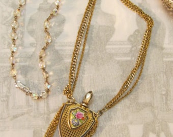 Vintage Perfume Pendant Necklace