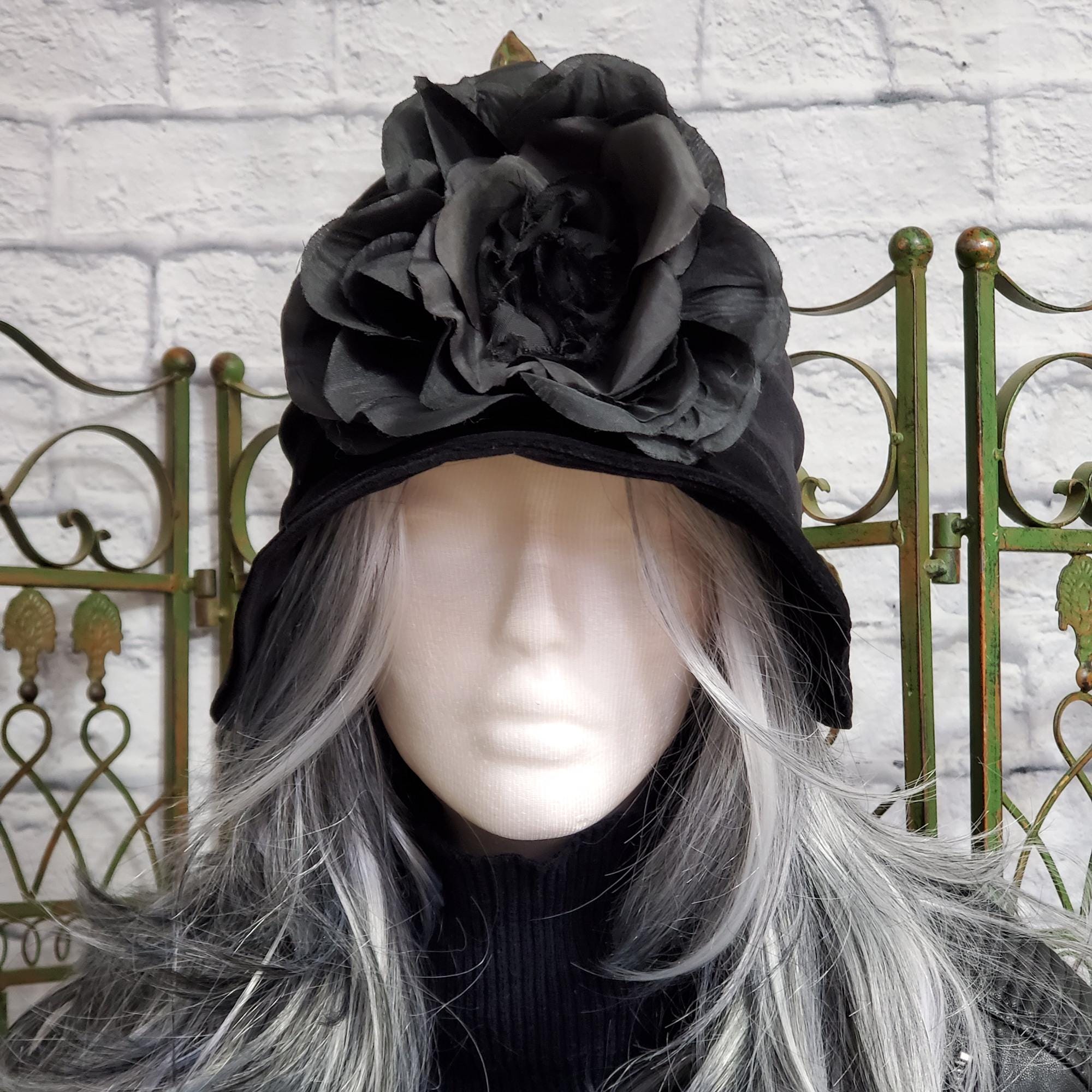 Cloche Hat, Black Velvet Hat - Etsy