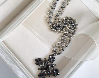 Black Cross Statement Necklace, Vintage Inspired Gothic Jewellery