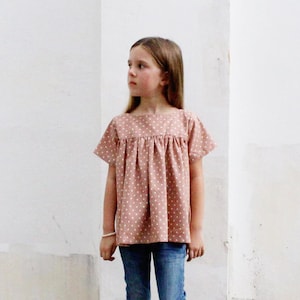 Voilà Blouse childrens sewing pattern PDF pattern and tutorial - sizes 2t - 10  - Instant download