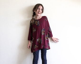 Primrose Pullover childrens sewing pattern PDF pattern and tutorial - sizes 2t - 10  - Instant download