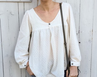 Valley Blouse womens sewing pattern and tutorial PDF Instant Download