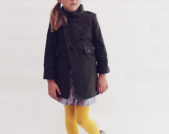 The Cadette Coat PDF pattern and tutorial - sizes 2t - 10 -childrens sewing pattern