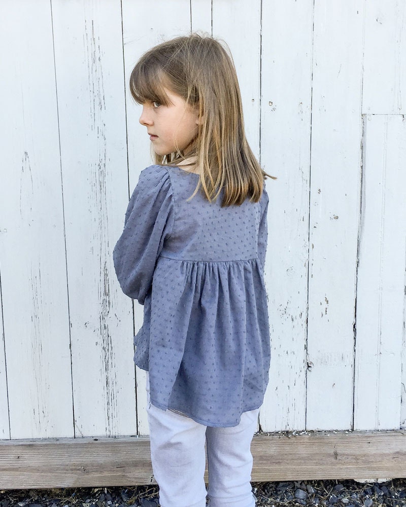 Valley Blouse Childrens Sewing Pattern PDF Pattern and Tutorial - Sizes ...