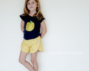 The Tulip Short PDF pattern and tutorial - sizes 2t - 10 - childrens sewing pattern - Instant download
