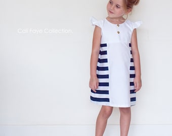 The Papillon Dress PDF pattern and tutorial - sizes 2t - 10 - childrens sewing pattern - Instant download