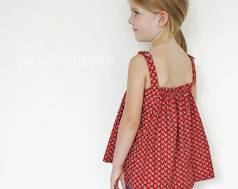 The Olivia Top PDF pattern and tutorial - sizes 2t - 10 - childrens sewing pattern - Instant download