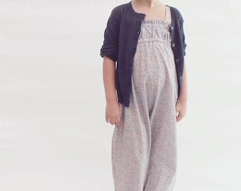 The Marina Romper PDF pattern and tutorial, sizes 2t - 10, childrens sewing pattern, instant download
