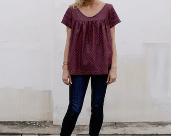 Voilà Blouse womens sewing pattern and tutorial PDF Instant Download