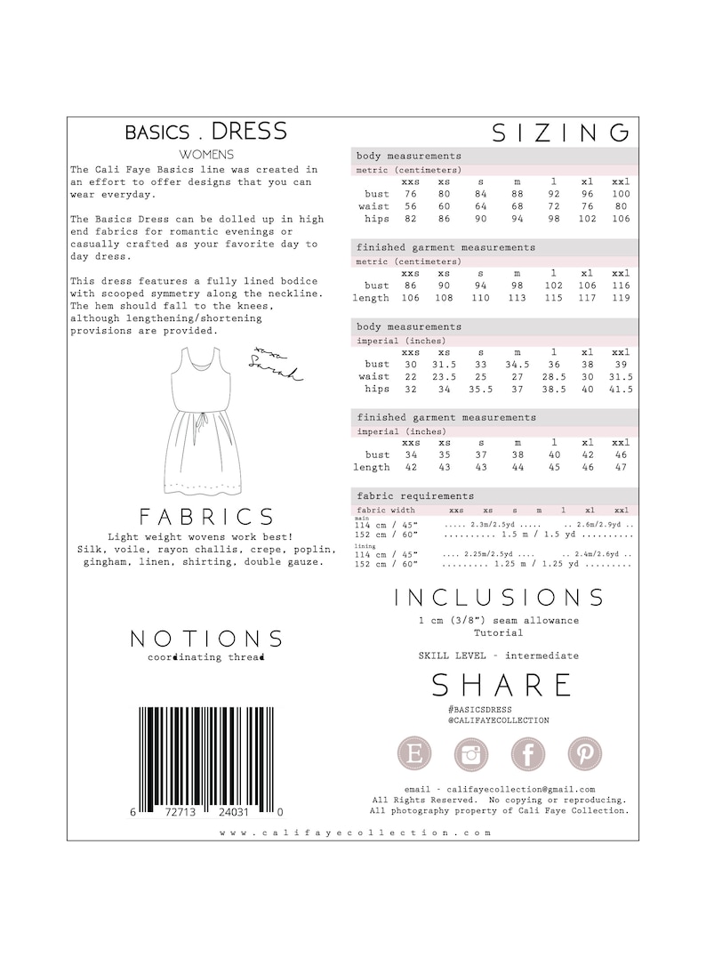 Basics. Dress PDF Instant Download womens image 5