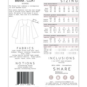 Brenna Coat PDF Instant Download womens image 5