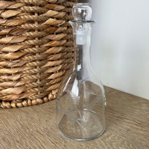 Vintage Decanter with Etching