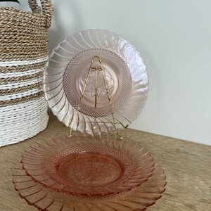 Vintage Rosa KIG Glas Teller