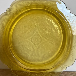 1930's Federal Glass Madrid Amber Dinner Plate - Etsy