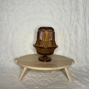 Indiana glass Amber fairy lamp