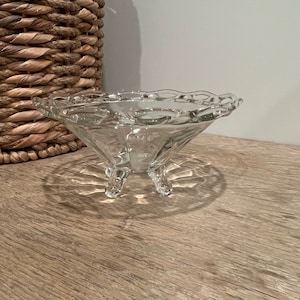 vintage imperial Glass Lace Crocheted Bowl