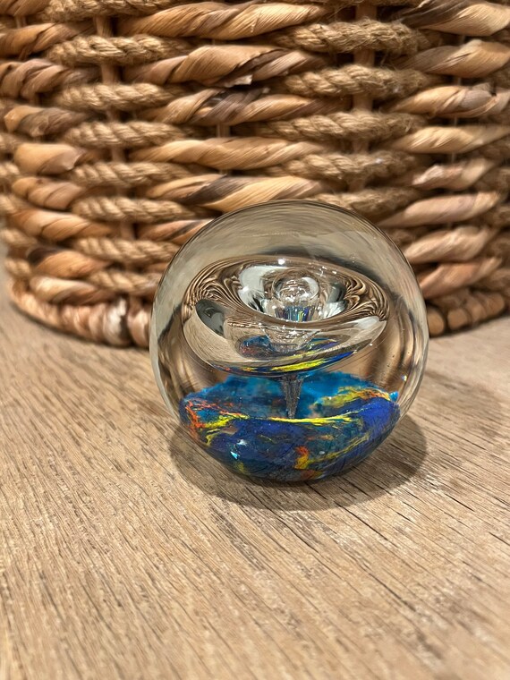 Vintage Art Glass Paper Weight Etsy