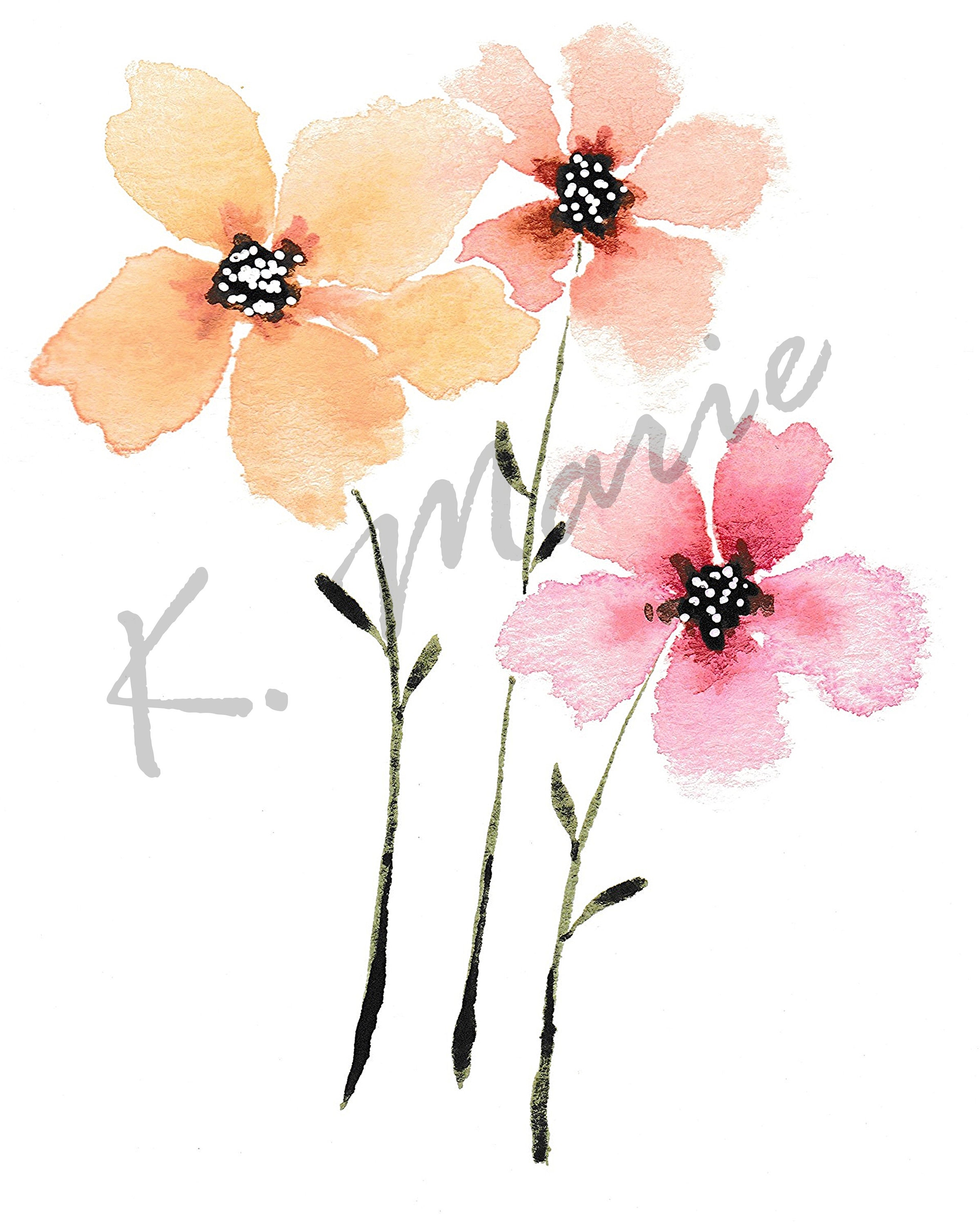 Original Watercolor Floral Printable Etsy Original Watercolor Floral Printable Etsy