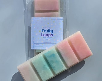 Barra de cera de soja aromática Fruity Loops / Aroma tipo Froot Loops