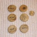 6 Spalted Ash Wood Tree Branch Buttons 1 3/8" Handcrafted Rustic for Knitting, Crochet, Crafts, Fiber Art Embellishments
