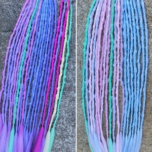 color changing dread locks pastel unicorn multicolor sun reactive