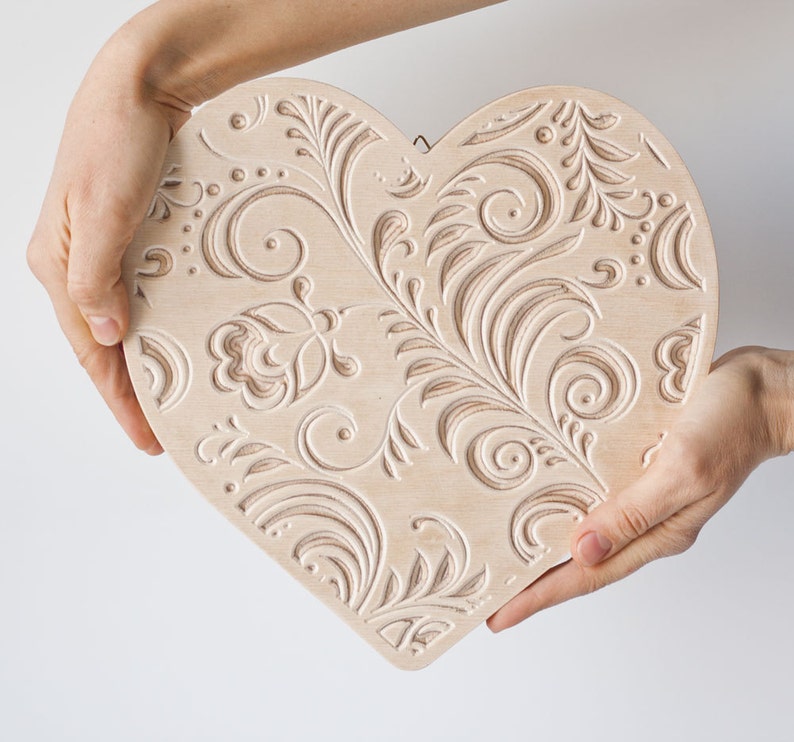 Wood Heart Wall Decor for Valentines Day Wooden Heart Crafts | Etsy