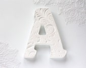 Wooden letters for nursery, sign,Gift valentine, Letters A, wood letter decorations, white,decor, baby letters, wedding letter, letter gifts