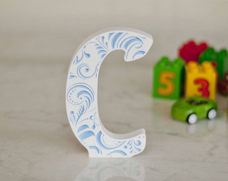 Wooden Letters for Nursery Letter Baby Wood Block Letters Etsy
