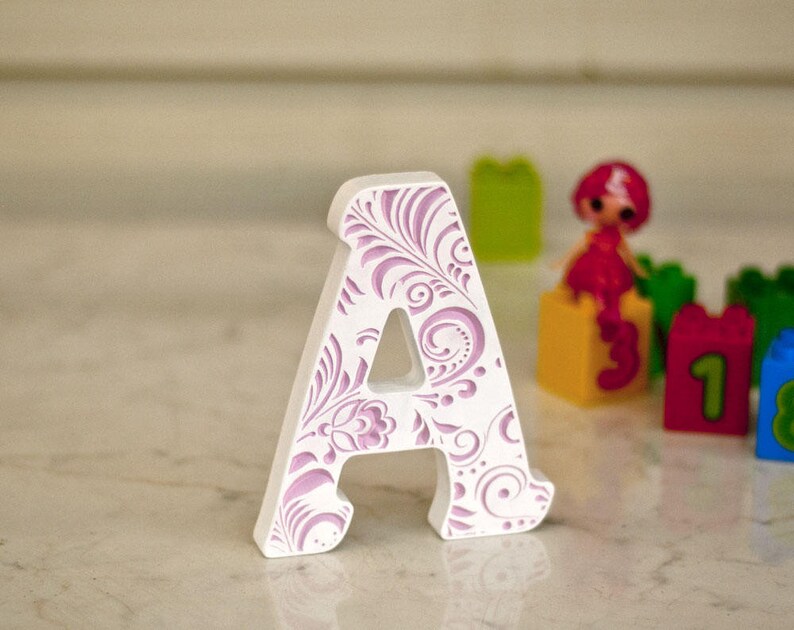 Wooden Letters for Nursery Letter Baby Wood Block Letters Etsy